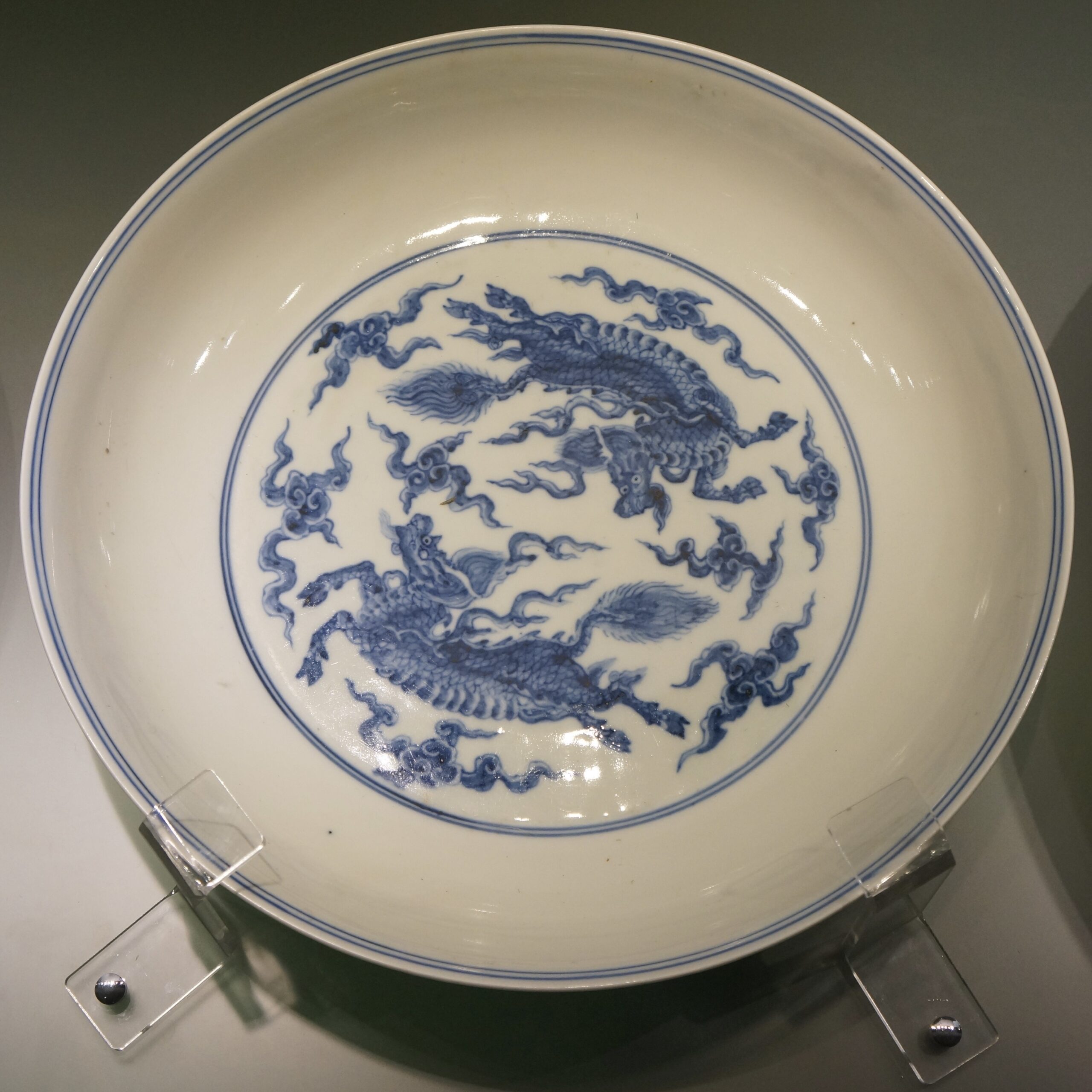 C. 1465-1487 明成化青花麒麟图盘- Hou のDigital Space
