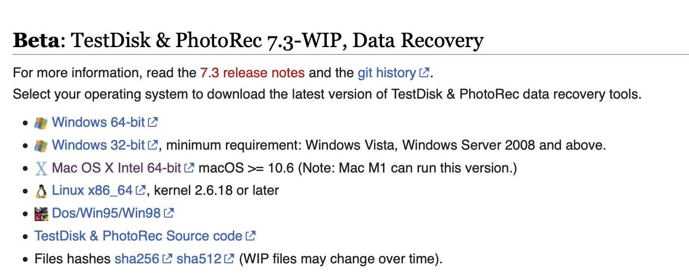 PhotoRec｜免费SD数据恢复