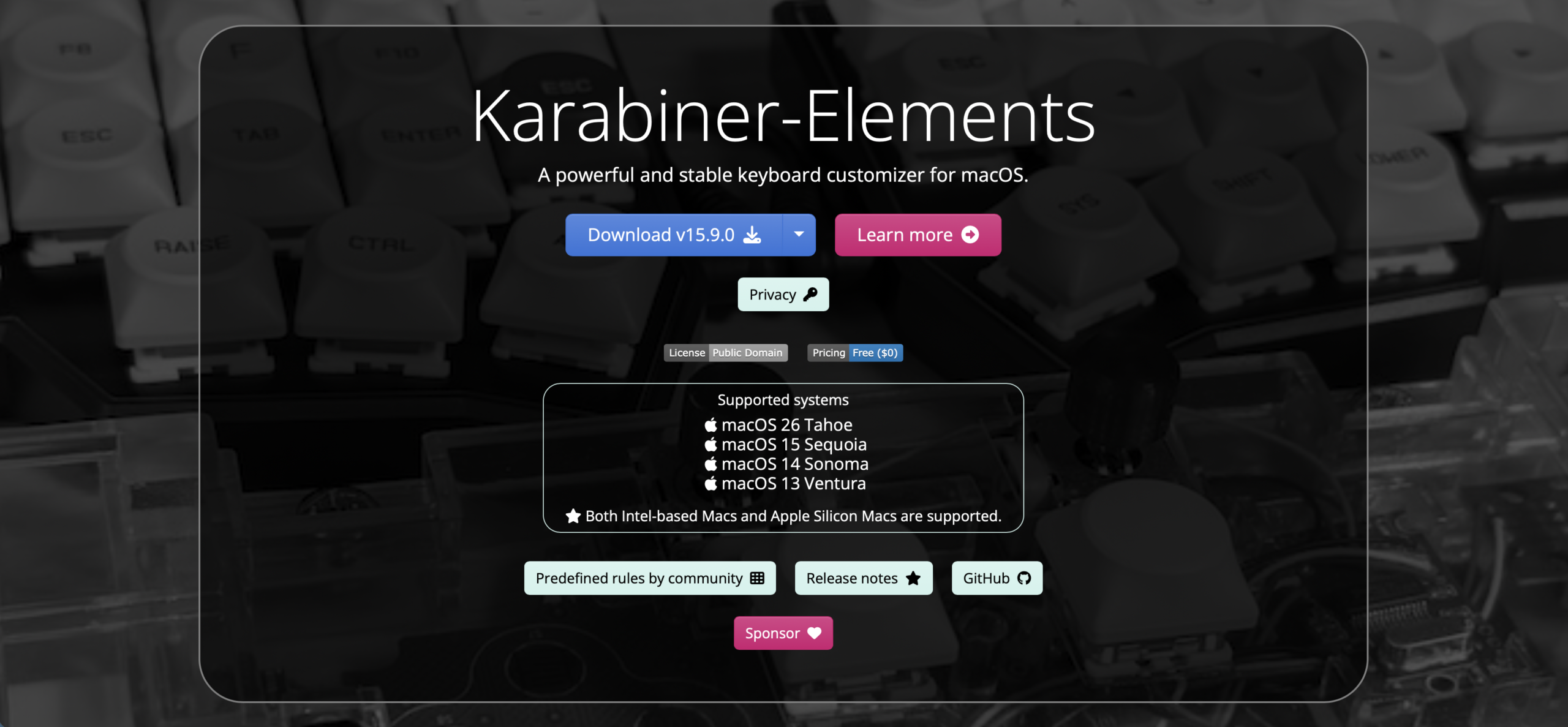 Karabiner-Elements｜Keyboard Customizer for macOS